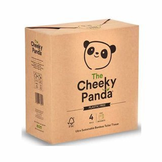 Ekologiczny papier toaletowy z bambusa trzywarstwowy The Cheeky Panda 4 rolki 