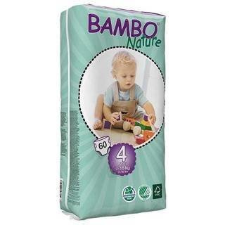 Bambo Nature 4 Ekologiczne pieluchy jednorazowe dla dzieci 7-18 kg 60 szt.