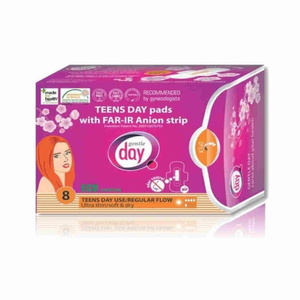 Gentle Day Teens Day Podpaski ekologiczne na dzień dla nastolatek z paskiem anionowym 8 szt.