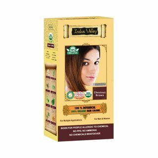 Indus Valley Ziołowa farba z henną kasztanowy brąz 120 g
