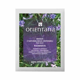 Orientana Maska z naturalnego jedwabiu pod oczy rozmaryn