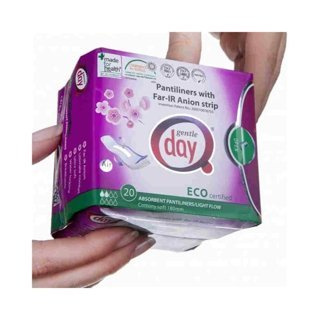 Gentle Day Ekologiczne wkładki higieniczne wchłaniające wilgoć z paskiem anionowym 20 szt.