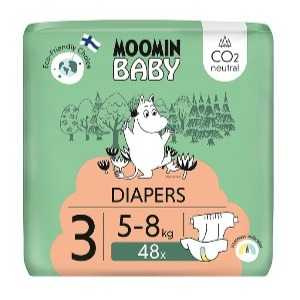 Muumi Moomin Baby 3 Pieluchy antyalergiczne jednorazowe 5-8 kg 48 szt.