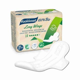 Vuokkoset BIO Podpaski ze skrzydełkami long 10 szt.