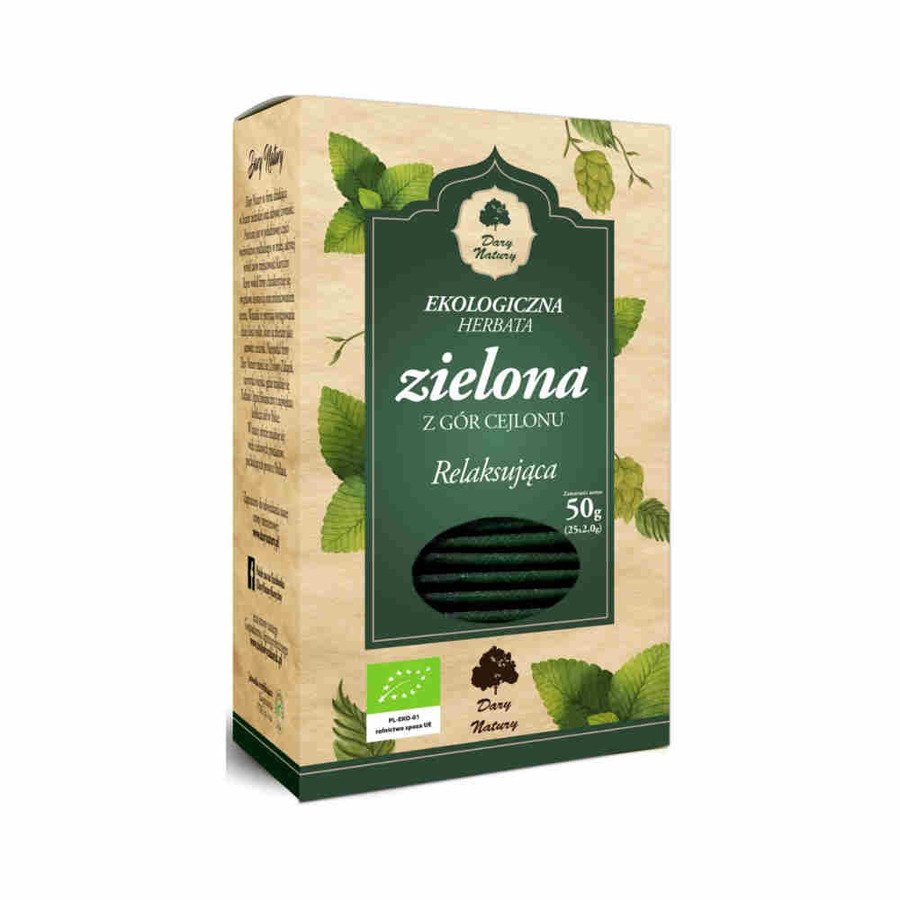 Dary Natury Ekologiczna herbata zielona relaksująca 25x2 g