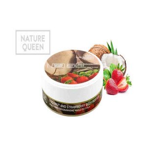 Nature Queen naturalne masło kosmetyczne do ciała kokos truskawka 100 ml